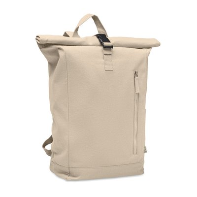 Mochila roll top reciclada Beig