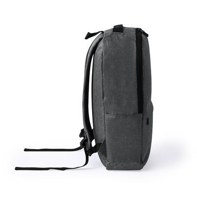 Mochila RPET Acolchada 3 Bolsillos Frontales