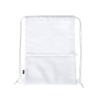 Mochila RPET de cuerdas con bolsillo frontal Bla