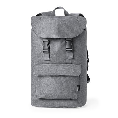 Mochila RPET Ecológica con Solapa Gri