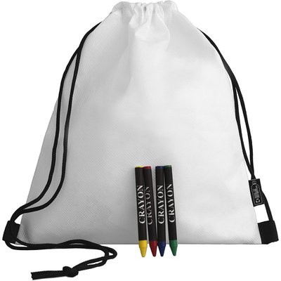 Mochila de RPET con set de pinturas Blanco