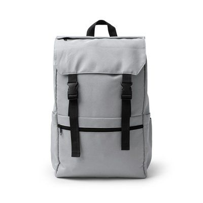 Mochila RPET con solapa ajustable Gris Talla Única Adulto