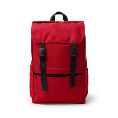 Mochila RPET con solapa ajustable Rojo Talla Única Adulto