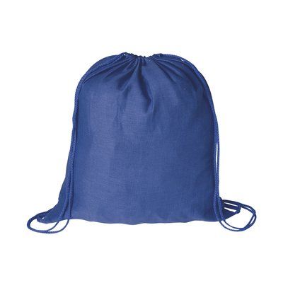 Mochila saco de color tejido en algodón 100% Azul