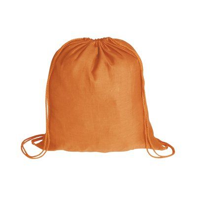 Mochila saco de color tejido en algodón 100% Naranja