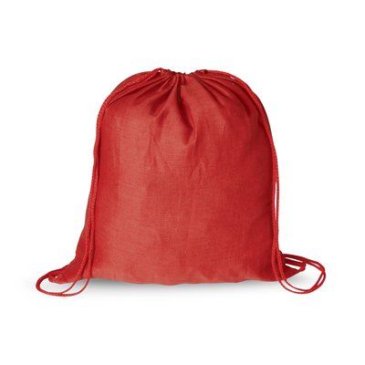 Mochila saco de color tejido en algodón 100% Rojo