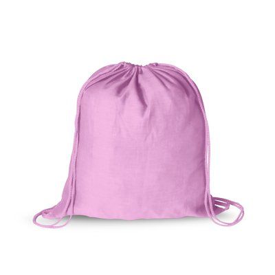 Mochila saco de color tejido en algodón 100% Rosa