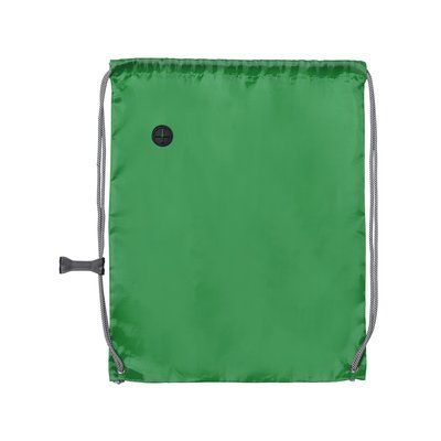 Mochila saco de cuerdas con accesorio de ajuste pecho Verde