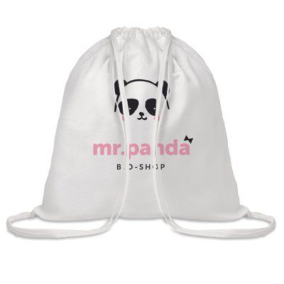 Mochila saco ecológica de algodón bambú de 100 gr/m²