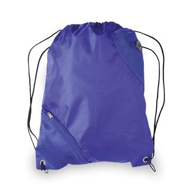 Mochila saco poliéster 210d con bolsillos Azul