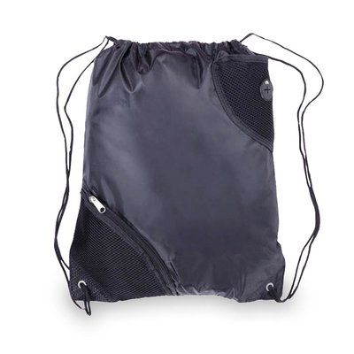 Mochila saco poliéster 210d con bolsillos Negro