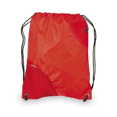 Mochila saco poliéster 210d con bolsillos Rojo