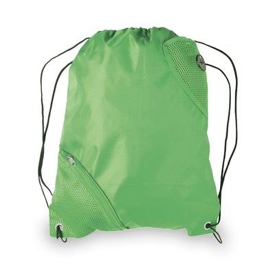 Mochila saco poliéster 210d con bolsillos Verde