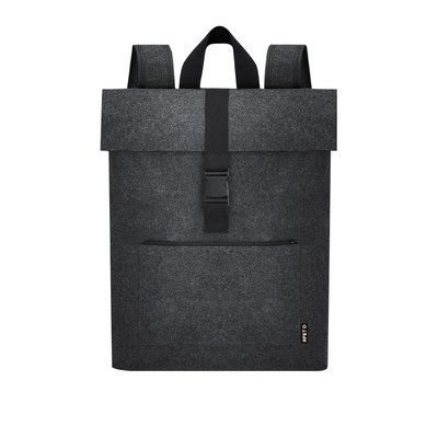 Mochila con solapa fieltro RPET Gri