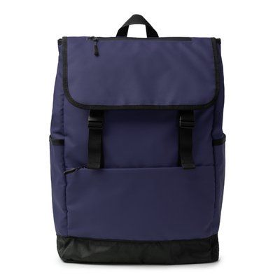 Mochila con solapa de PU Leather Marino