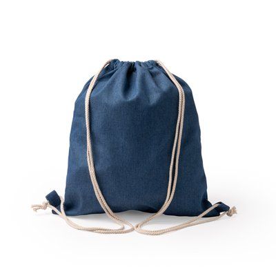 Mochila de tejido vaquero con cuerdas