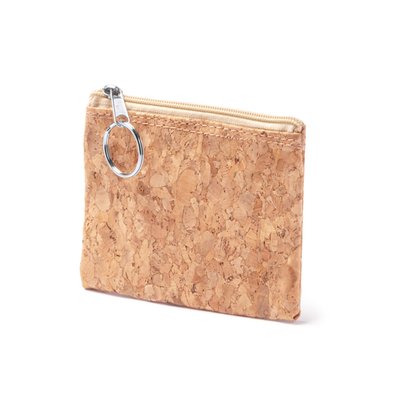 Monedero de corcho con anilla para llaves