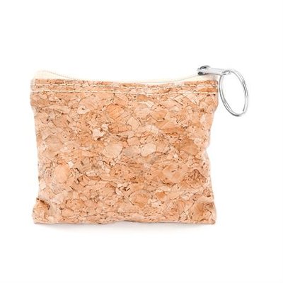 Monedero de corcho con anilla para llaves
