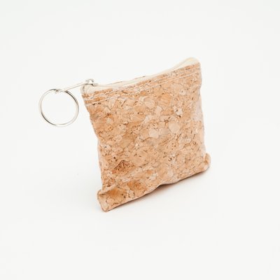Monedero de corcho con anilla para llaves