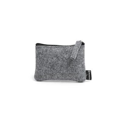 Monedero de fieltro reciclado Gris