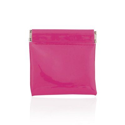 Monedero Flúor PVC Apertura a Presión Fucsia Fluor