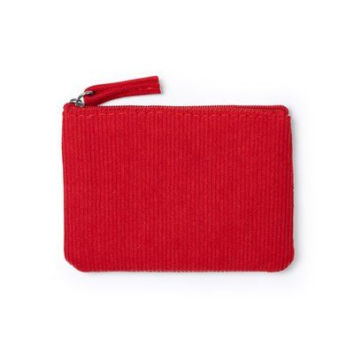 Monedero de pana Rojo Talla Única Adulto