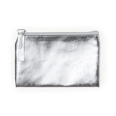 Monedero de PU brillante Plata Talla Única Adulto