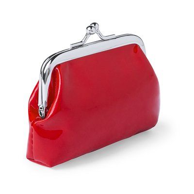 Monedero vintage de PVC alegre Roj