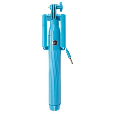 Monopod Selfie Plegable 21cm Azul