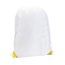Mochila de cuerdas poliéster 210t cuerpo blanco Amarillo