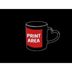 Mug Sublimación Corazón 300ml | Zona 2 | 100 x 80