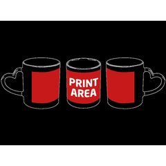 Mug Sublimación Corazón 300ml | Zona 3 | 200 x 80