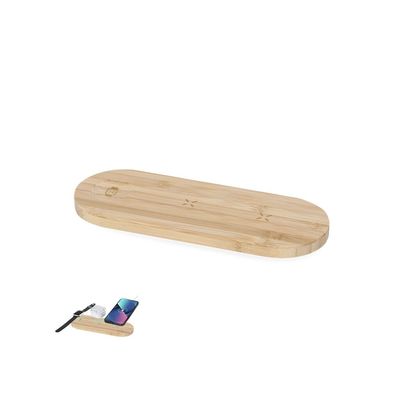 Multicargador inalámbrico de bambú 15W