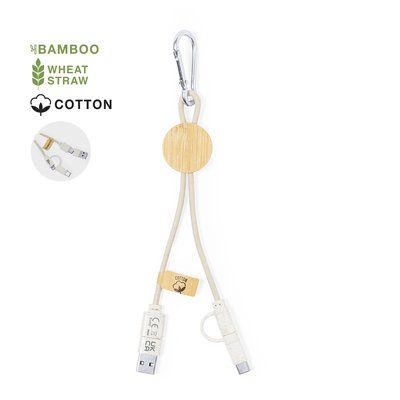 Multi Cable Cargador Eco con Mosquetón