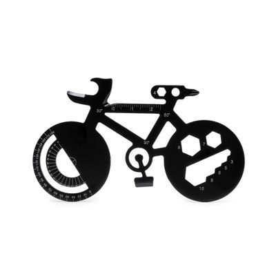 Multiherramienta bici de acero inoxidable Negro