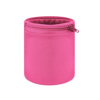 Muñequera de microfibra con bolsillo de cremallera
