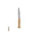 Navaja inox con mango madera ergonómico