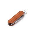 Navaja multiusos de acero inox y empuñadura de madera