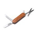 Navaja multiusos de acero inox y empuñadura de madera