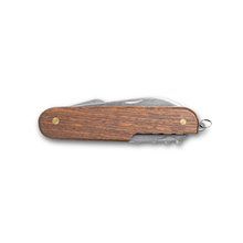 Navaja multifunción en acero y madera