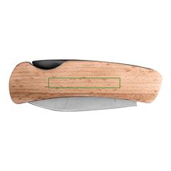 Navaja Compacta de Acero y Madera | Trasera | 35 x 5