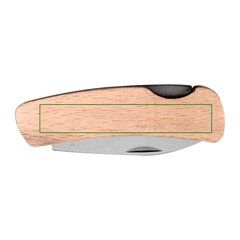 Navaja Compacta de Acero y Madera | Frontal | 60 x 10