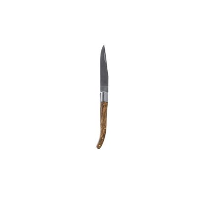 Navaja de acero inox con mango ergonómico de madera