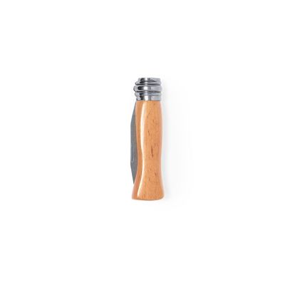 Navaja inox con mango madera ergonómico