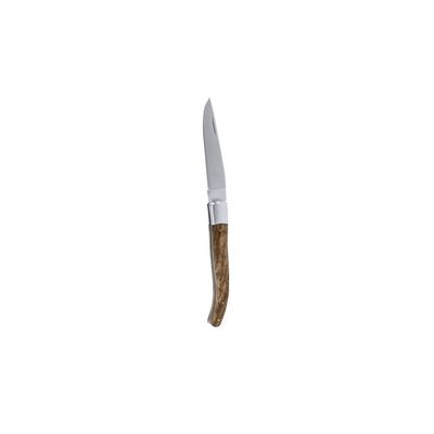 Navaja de acero inox con mango ergonómico de madera