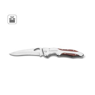 Navaja Bolsillo Inox y Madera con Clip