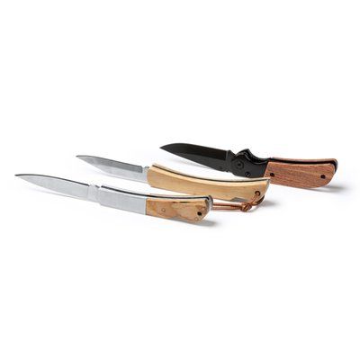 Navaja con empuñadura de bambú natural