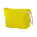 Neceser de algodón con asa de cuerda Amarillo