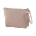 Neceser de algodón con asa de cuerda Beige