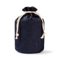 Neceser cilíndrico de lona denim